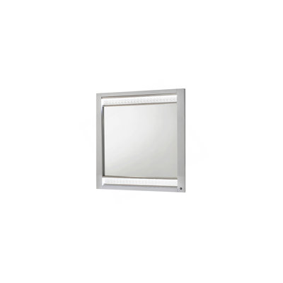 Miroir Glam de style moderne fabriqué avec du bois en blanc
