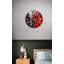 Horloge murale abstraite noire - Design fluide, verre trempé et fluide-695223895