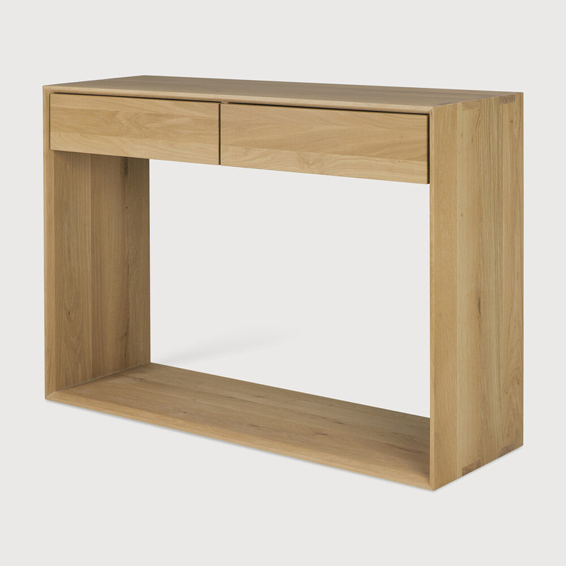 Nordic Solid Wood Console Table, 33.5" H x 47.2" W x 16" D