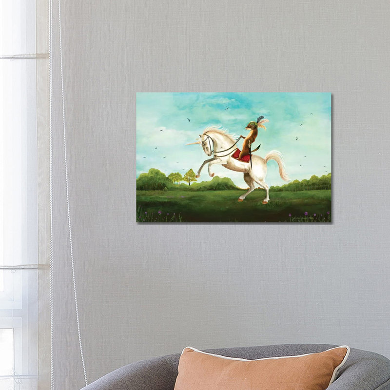 Sir Weasel's Advance by Jahna Vashti - Wrapped Canvas Painting, 66.04 cm H x 45.72 cm W