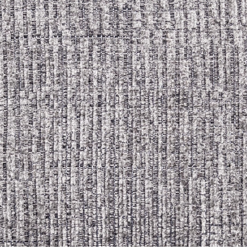 Chenille Sectional Set With Ottoman, Light Gray Chenille