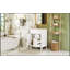 Meuble-lavabo de 24 pouces avec lavabo en céramique, armoire de rangement compacte, conception moderne avec 2 tiroirs et tablette réglable-1826980685
