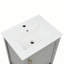Meuble-lavabo de 20 po avec lavabo, armoire de salle de bain avec porte à fermeture douce, support de rangement et tablette ouverte, gris