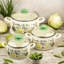Casserole en émail avec couvercle en verre Olives - 22 cm (8,66 po), 5,3 L (5,6 pte)-121015311