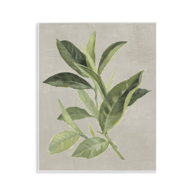 Plaque murale feuille de thé vert, design par Lanie Loreth