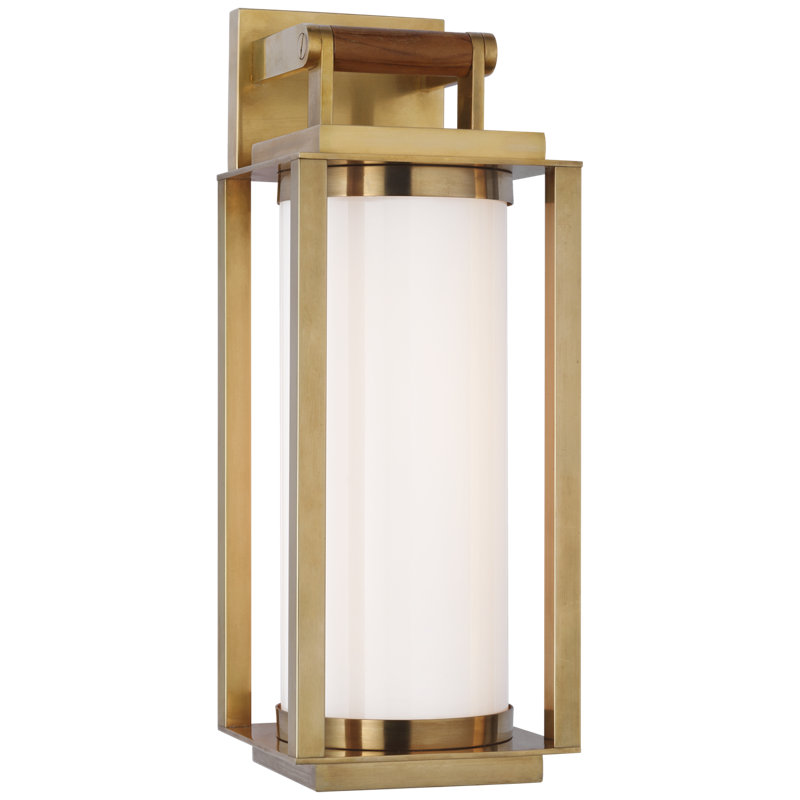 Liaison 1 - Light LED Armed Sconce, Natural Brass/Teak
