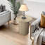 Table de bout ronde à piédestal cannelé moderne 21,7 po Aurel-994685604