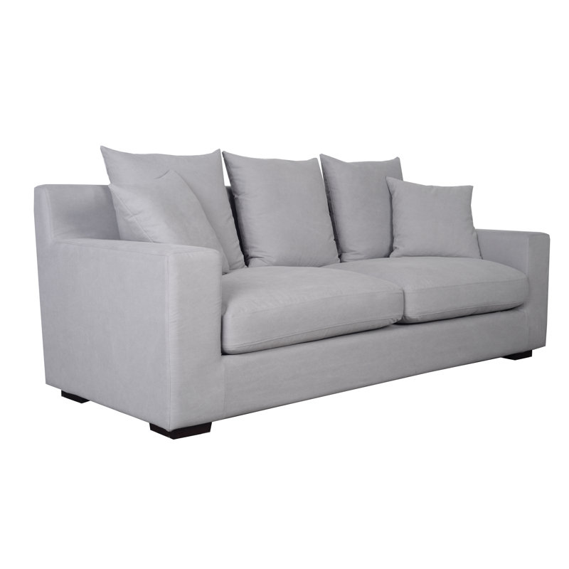 Canapé 3 places Cory, Mélange de polyester gris clair