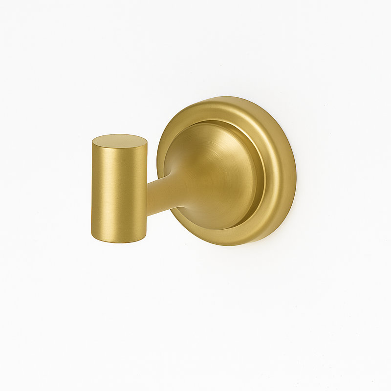 Single Robe Hook, Brushed Gold