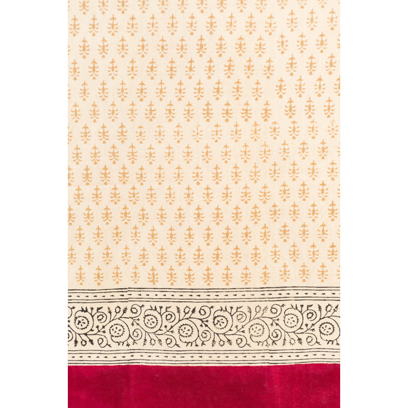 Rideau obscurcissant 100% coton Belview Bagru Buti, Rouille, brun clair