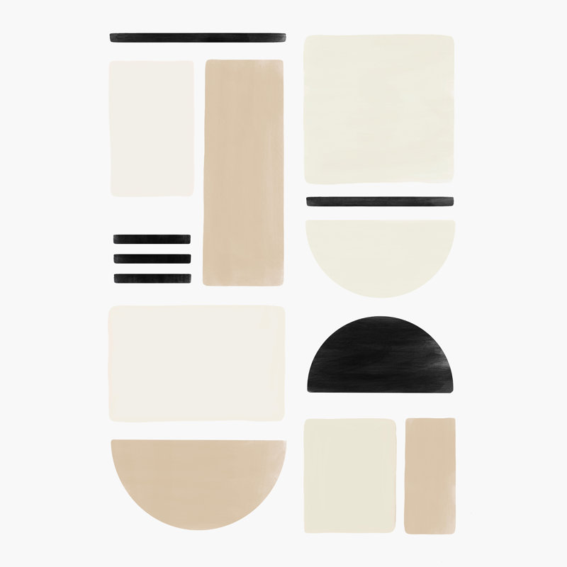«Cyclades Elements 3» par Henriette Visscher - reproduction d'art sur toile tendue, H 20 po x l 20 po, Non