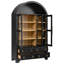 Armoire de rangement Novelle 72,8 po de style ferme moderne en bois d'ingénierie avec portes vitrées et étagères réglables-135784675