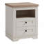 Table de chevet, table de bout, table d'appoint avec armoire de rangement 2 tiroirs Farmhouse