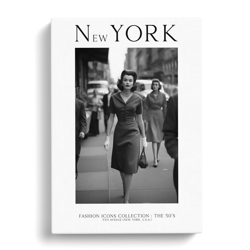 XMKTMKT-223 Fashion Icons Woman New York USA - Wrapped Canvas