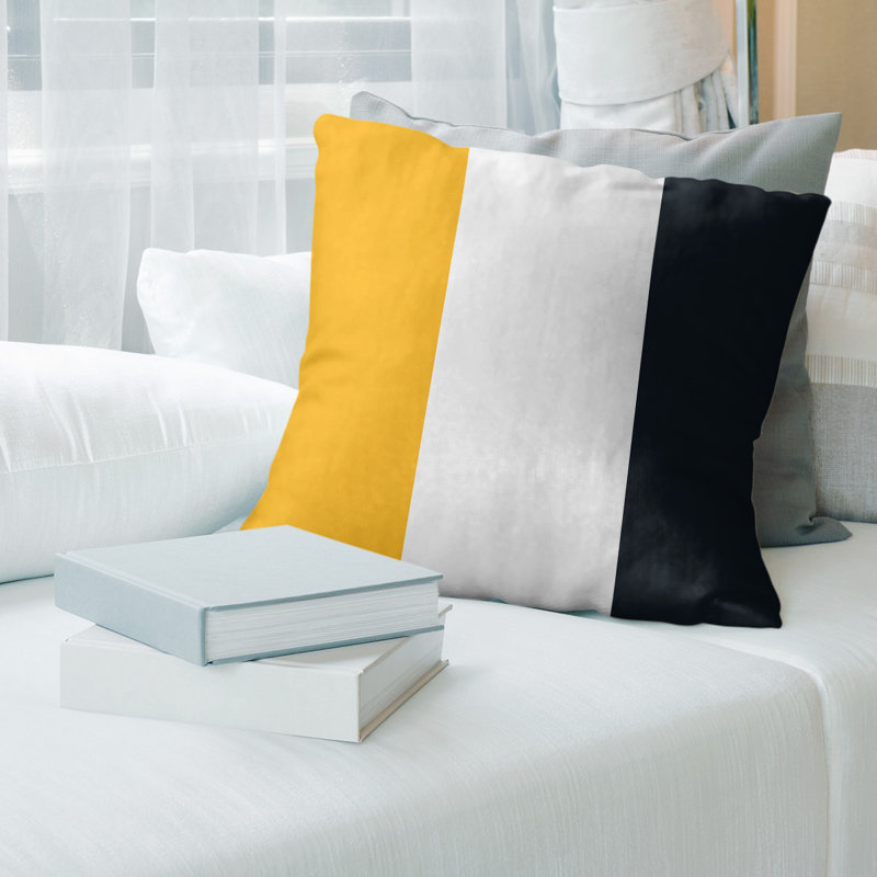 Housse de coussin, 14 po x 14 po, Blanc, Polyester filé