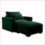 Canapés, modulaire moderne avec repose-pieds de rangement pour le salon / appartement / bureau | Vert sauge | Velours côtelé