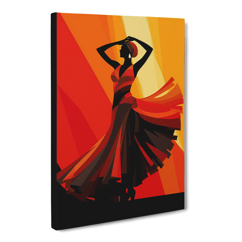 Flamenco Dancer Deco - Print, 60cm H x 40cm W x 3cm D