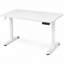 Bureau assis-debout électrique réglable en hauteur, poste de travail pour bureau à domicile, blanc