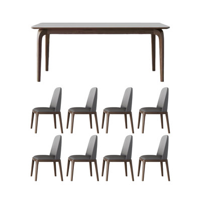 Petit ensemble de table rectangulaire en bois massif