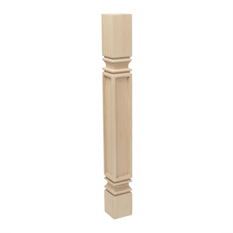 Pieds Bobbi-Don Mission Plain Island, H 35,25 po x l 3,75 po x P 3,75 po, Érable