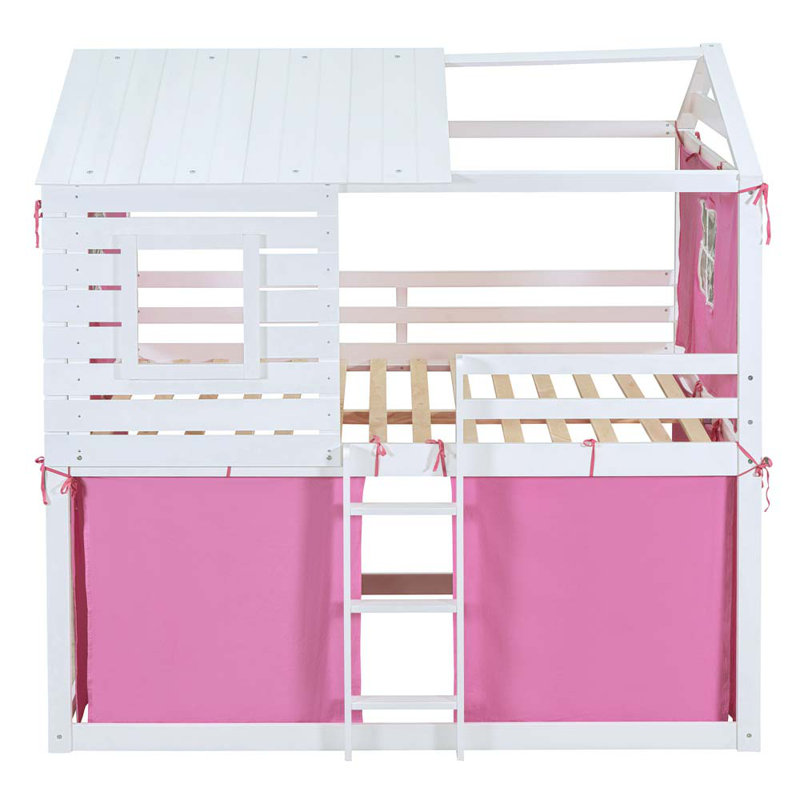 Lit superposé pour enfant Aasir, Double, Rose
