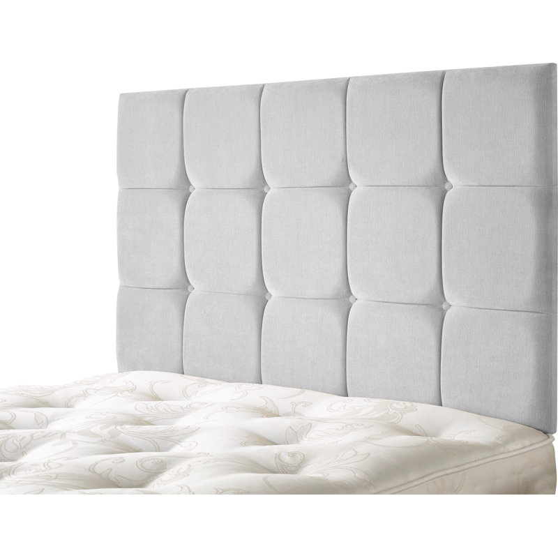 Upholstered Headboard, Small Double (4'), Silver