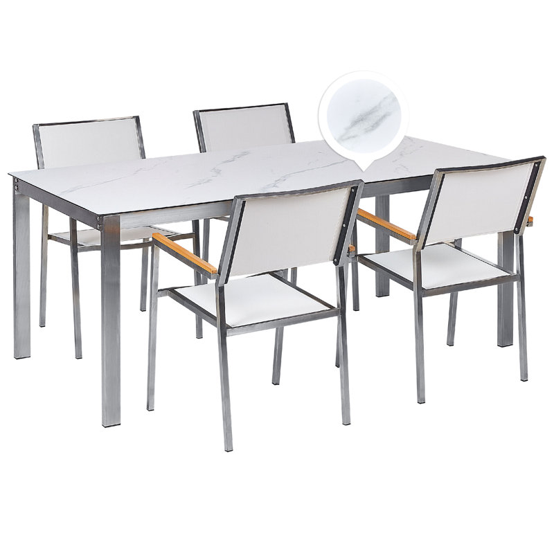 Chenea 4 - Person Patio Dining Set with Rectangular Table