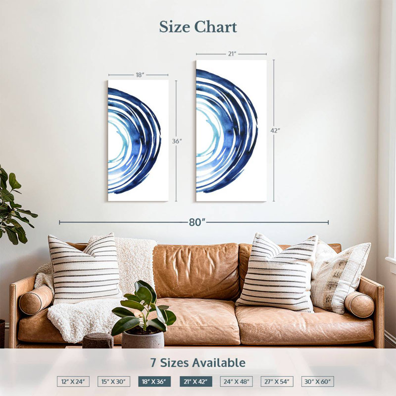 Blue Vortex II, 42" H x 21" W