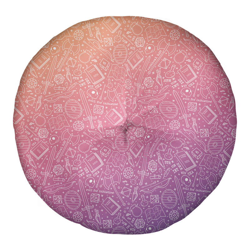 Coussin de sol Katelyn Elizabeth, 30 po x 30 po, Orange / mauve