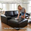 Canapé modulaire 114 po en cuir désossé pour le salon, canapé en similicuir brun, canapés modulaires en forme de L avec coussins à ressorts, aucun assemblage requis, résistant aux griffes de chat, méridienne droite