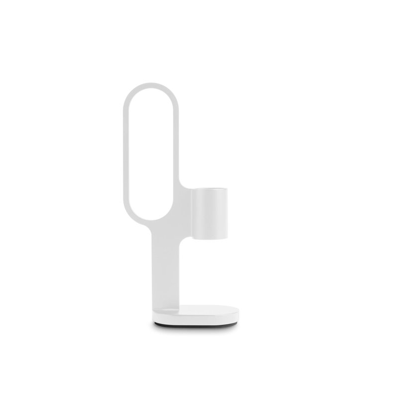 Qui y va? Porte-bougie H 7 po x l 3 po, Blanc