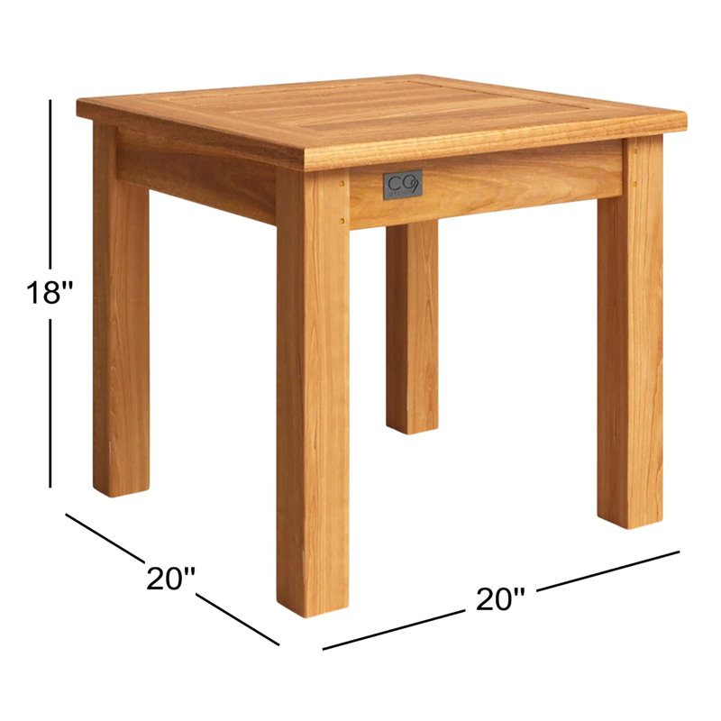 Essential Outdoor Square Teak Side Table