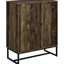 Armoire décorative en chêne rustique à 4 tablettes S