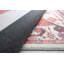 Tapis persan rectangulaire en polyamide tissé à la machine en rose / rouge-312169398