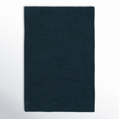 Crowe Dark Blue Hand-Woven Wool Rug