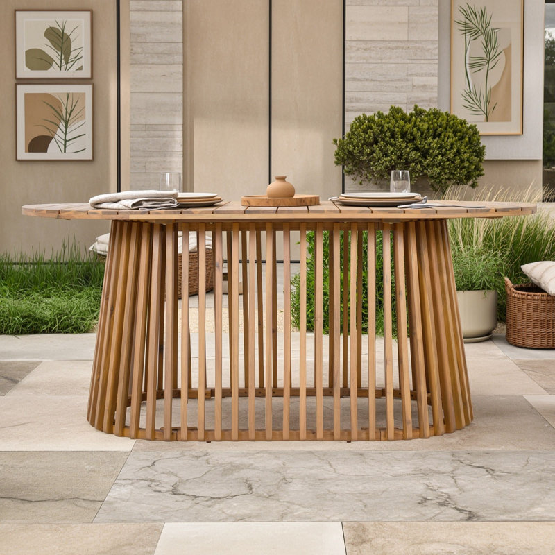 Table de salle à manger ovale pour l'extérieur