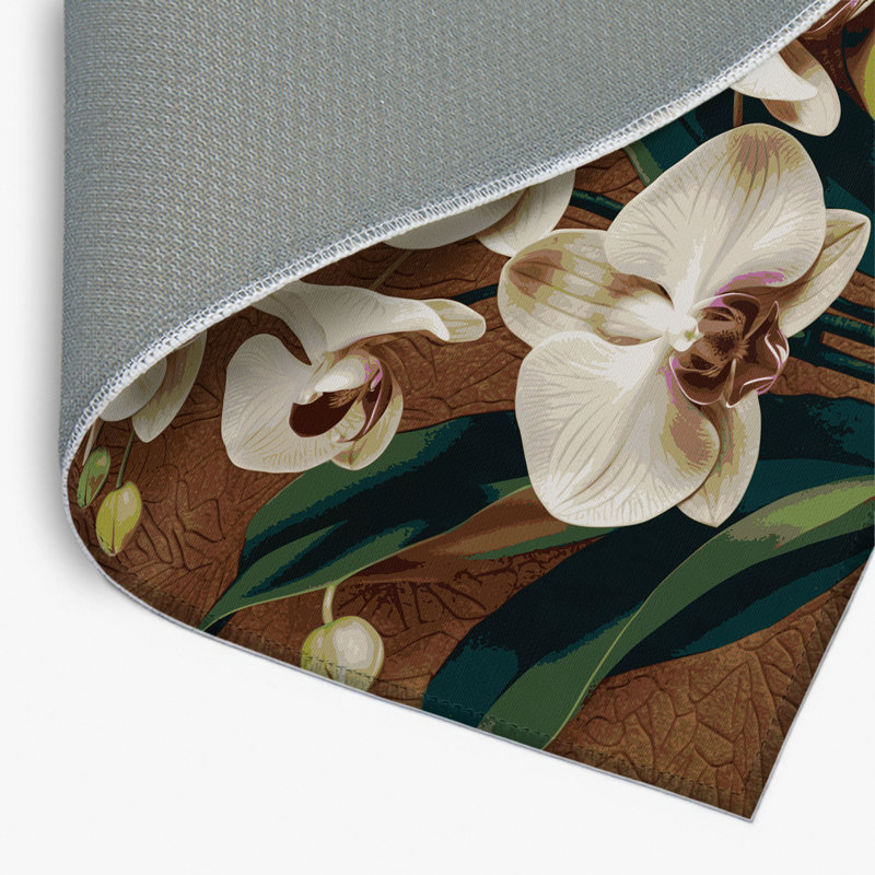 Tapis beige d'intérieur et d'extérieur Botanical, Rectangulaire 2 pi x 3 pi