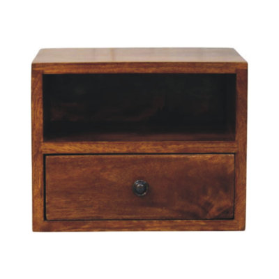 Solis 1-Drawer Oak-Ish Wall Mounted Nightstand