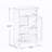 Bathroom Standing Storage Cabinet With 3 Drawers And 1 Door-White