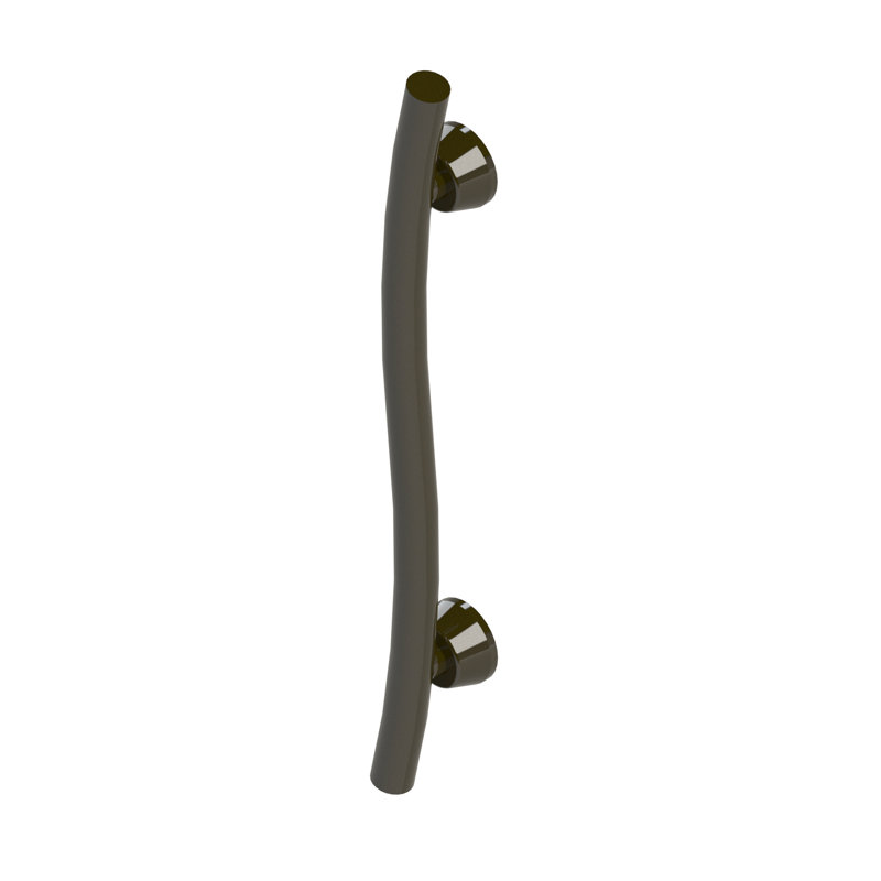 Barre d'appoint incurvée de luxe 24 po Invisia, Bronze huilé
