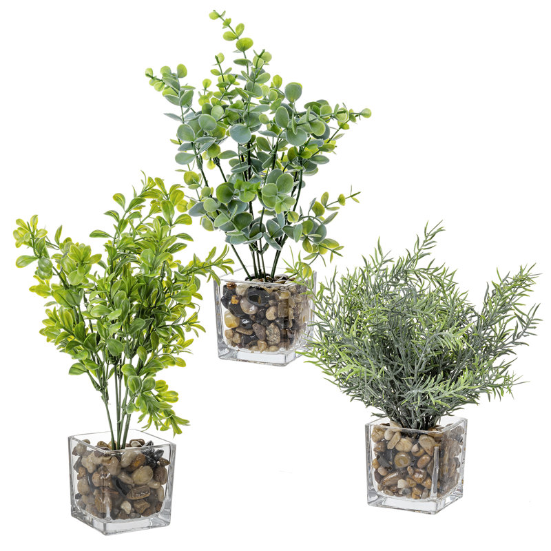 3 plantes d'eucalyptus artificiel d'intérieur 3 pièces