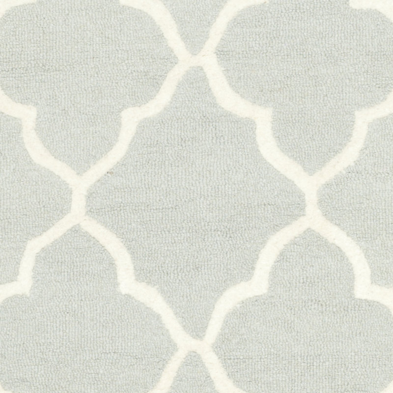 Cannen Hand Tufted Wool Geometric Rug, Round 6'