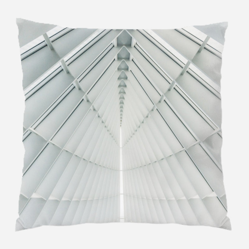 Architecture Microsuede Reversible Throw Pillow
