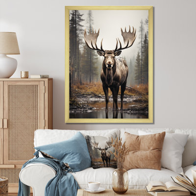 «Aydrianna Brown Moose», impression monochrome sur toile