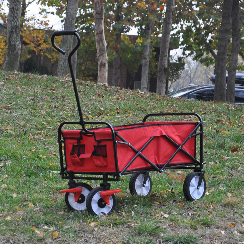Chariot de plage pliable, Rouge