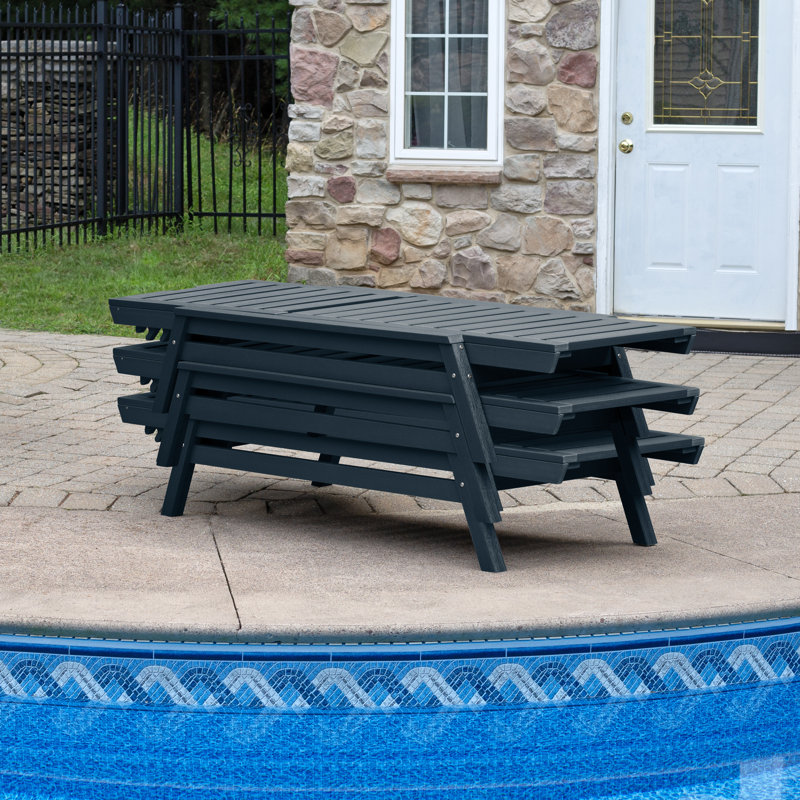 Jiwoo Outdoor Chaise Lounge, Federal Blue