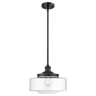 Franklin Restoration - Lainee - 1 Light 12" Stem Hung Mini Pendant - Bulb Not Included -Rubbed Bronze Finish
