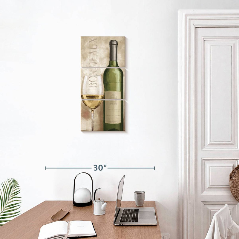 Vin blanc à Paris, H 27 po x l 12 po