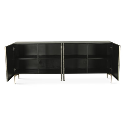 Odessa 83" Four Door Buffet in Desert Patina with Brass Base