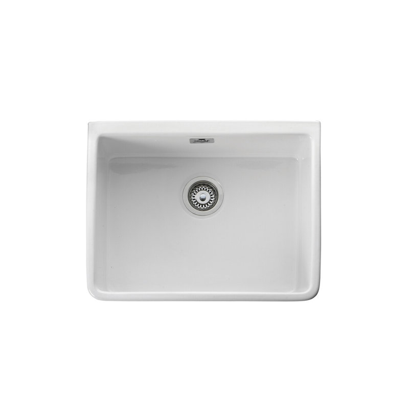 Belfast 595 x 475mm fire-clay ceramic belfast sink with 1 bowl